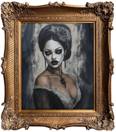 A 16th century style portrait of Marie Laveau.