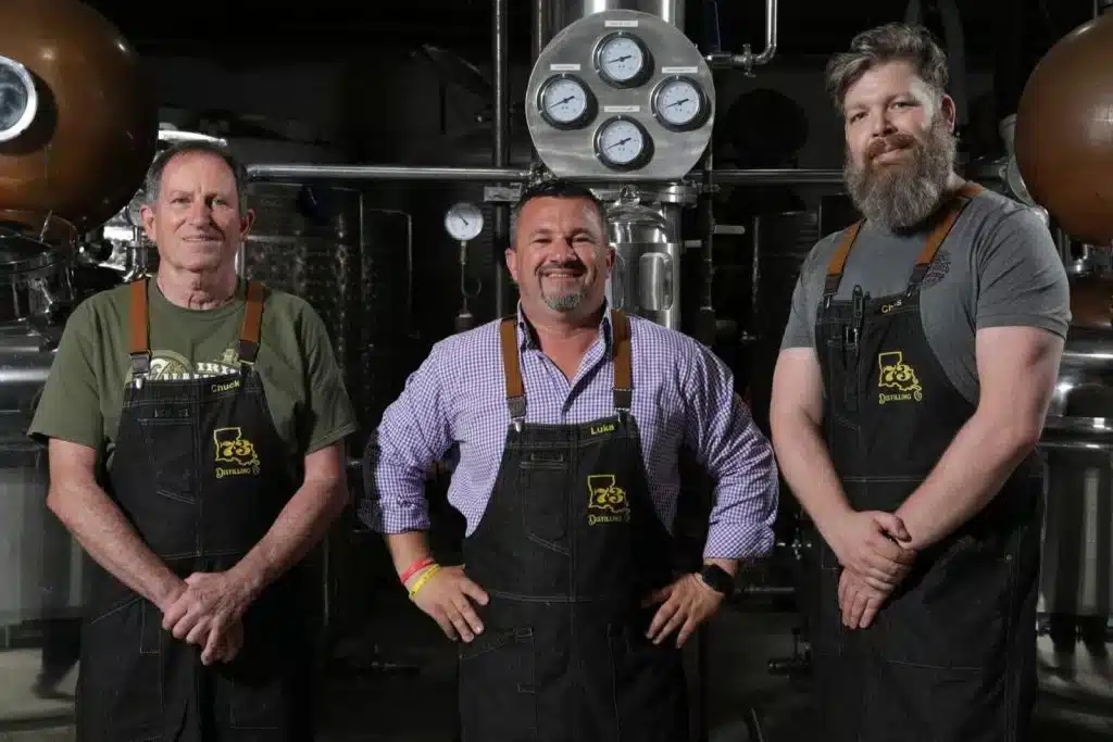 Master distillers at Seven Three Distilling Company