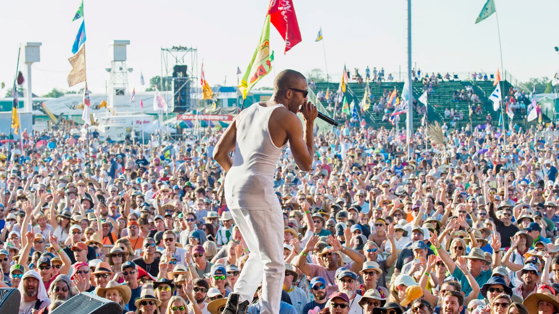 Trombone Shorty performing at 2024 Jazz Fest in New Orleans