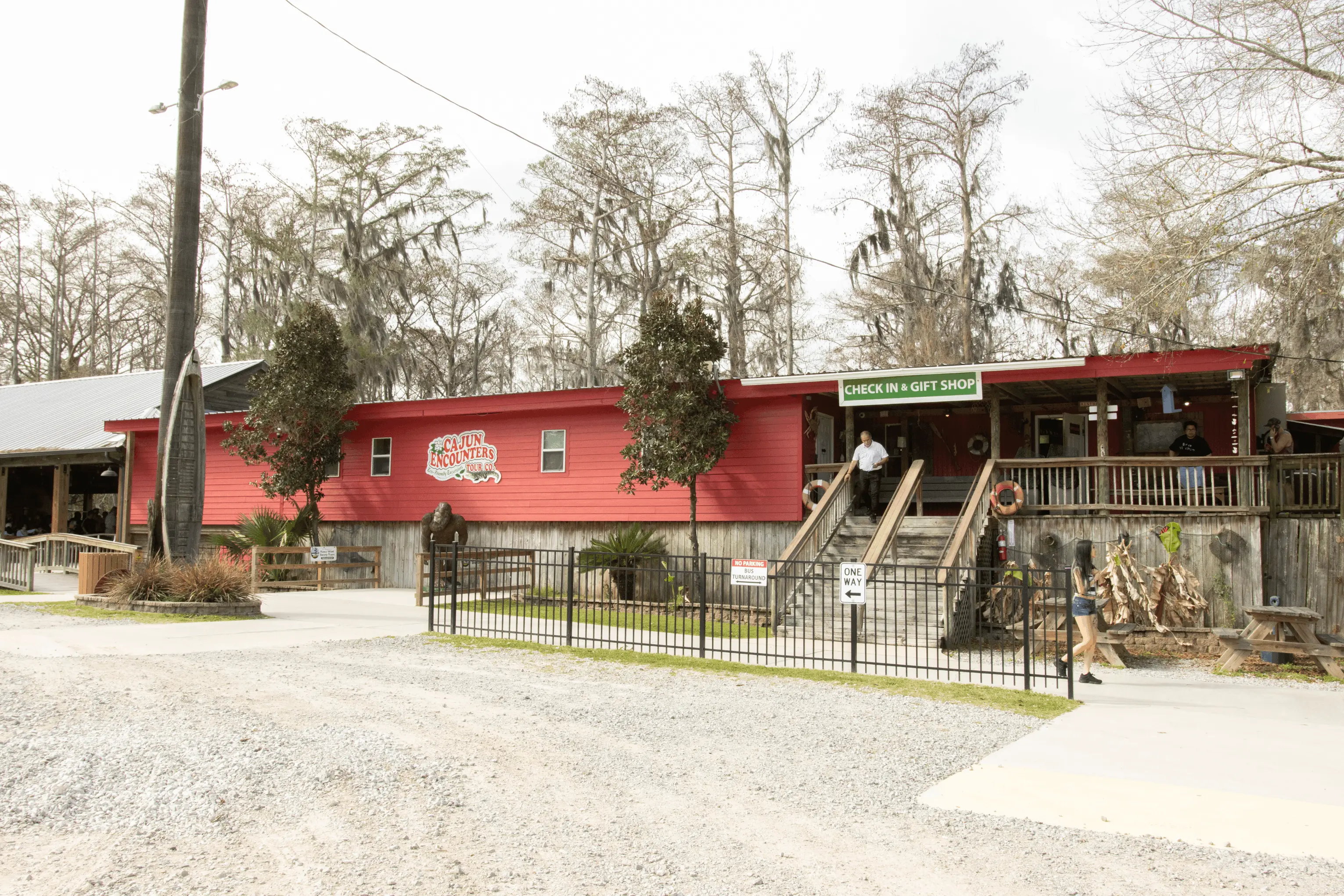 Cajun Encounters Slidell swamp tour location with gift shop and check-in area.