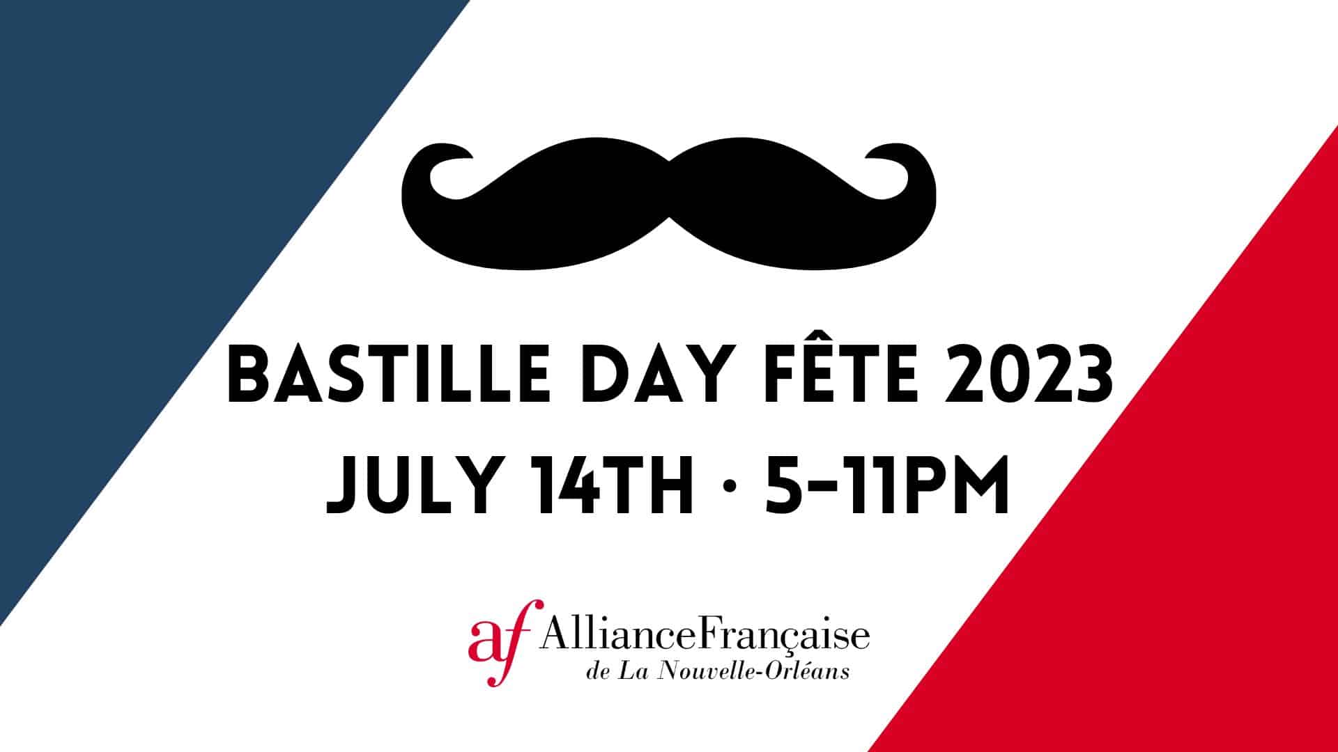 things to do in New Orleans bastille day fete banner for 2023