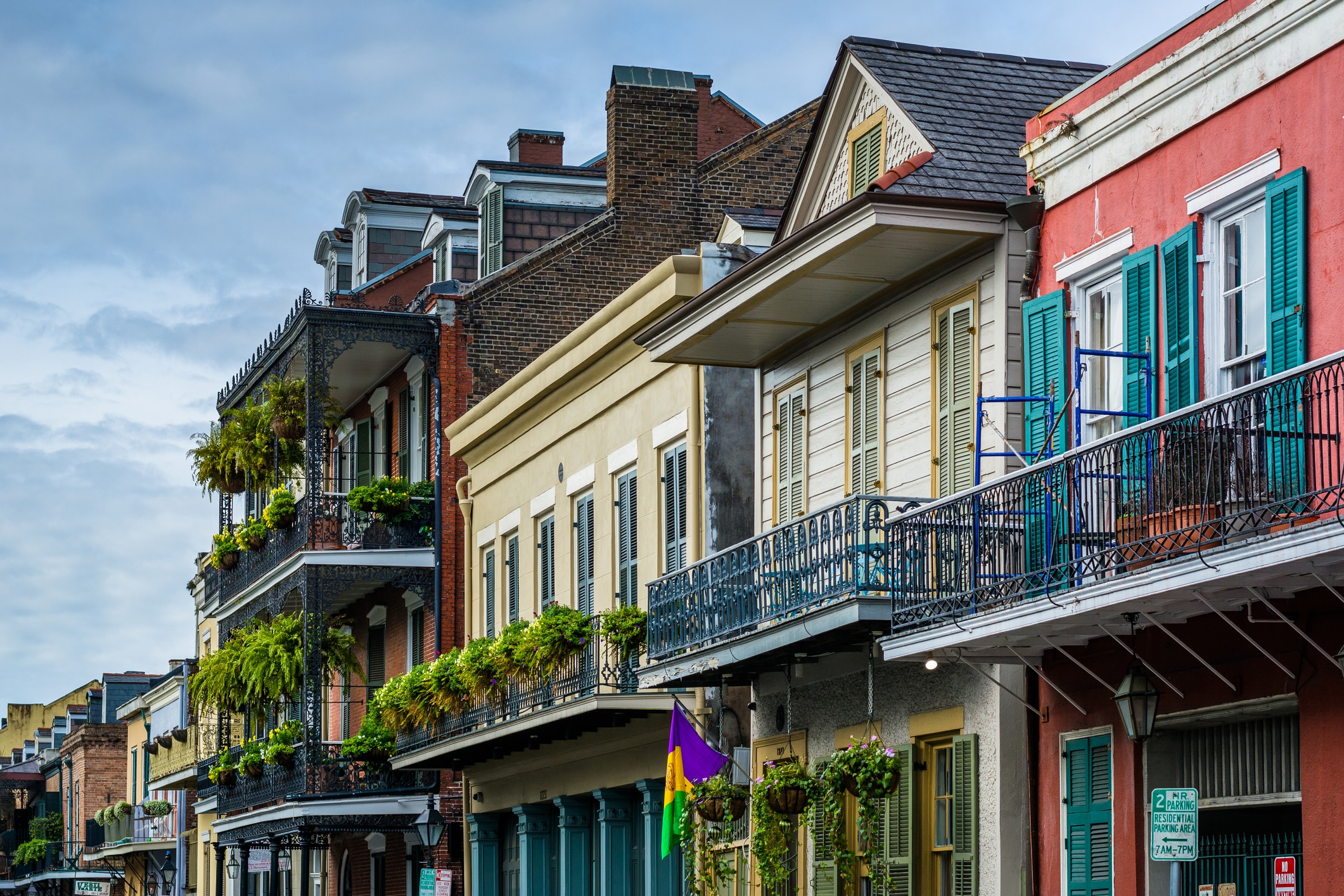 Authentic downtown architecture found only in New Orleans