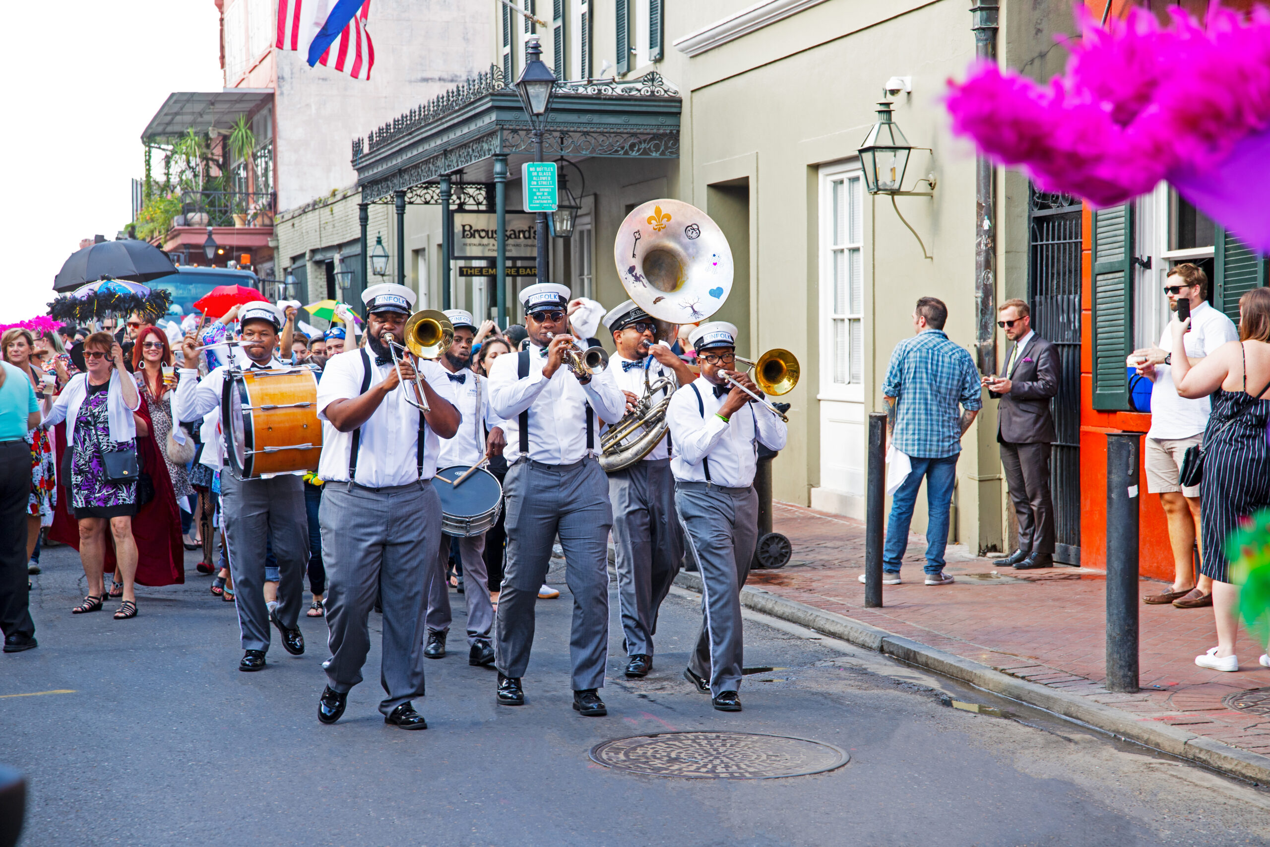 New Year's in New Orleans parade through the French Quarter